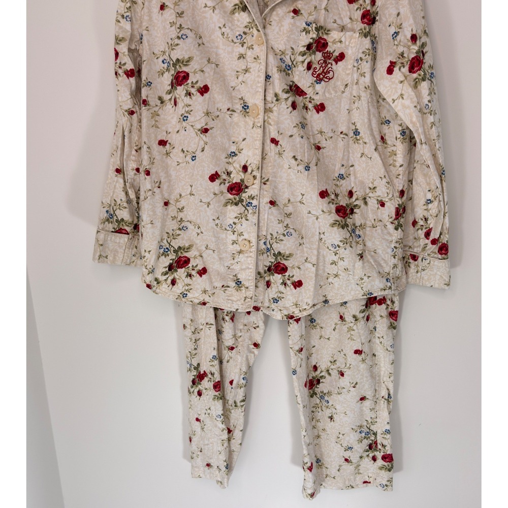 Lauren Ralph Lauren Pajama Set Women's Floral Loungewear Sleepwear Petite Medium - Picture 6 of 16